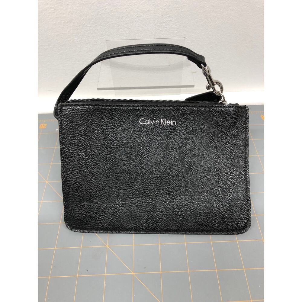 Calvin Klein Solid Black Wristlet / Clutch